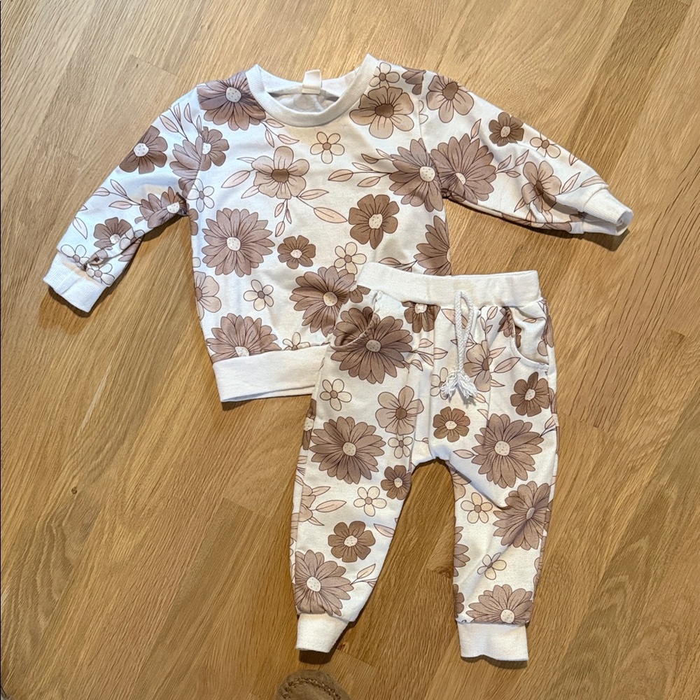 Amazon Kids Matching Set - Brown Floral